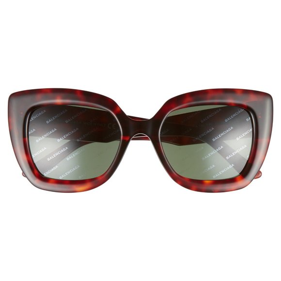 $450 Balenciaga All-Over Logo Oversize Sunglasses - Picture 1 of 7